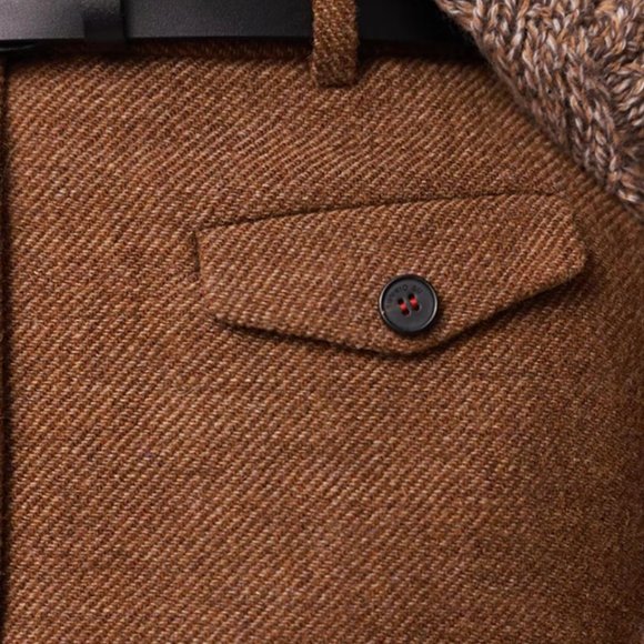 NWT 100% Wool Brown Maillard Vintage Style Pencil Skirt - Picture 5 of 6